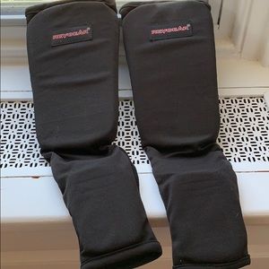 Boxing gear. Thigh and shin protection gear.